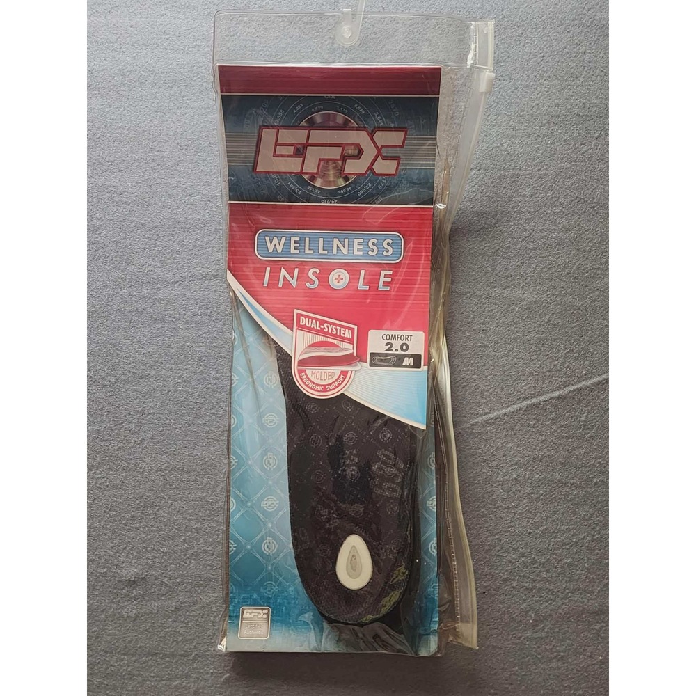 EFX Wellness Insole Comfort 2.0 Medium Dual-System Molded Ergonomic Support New